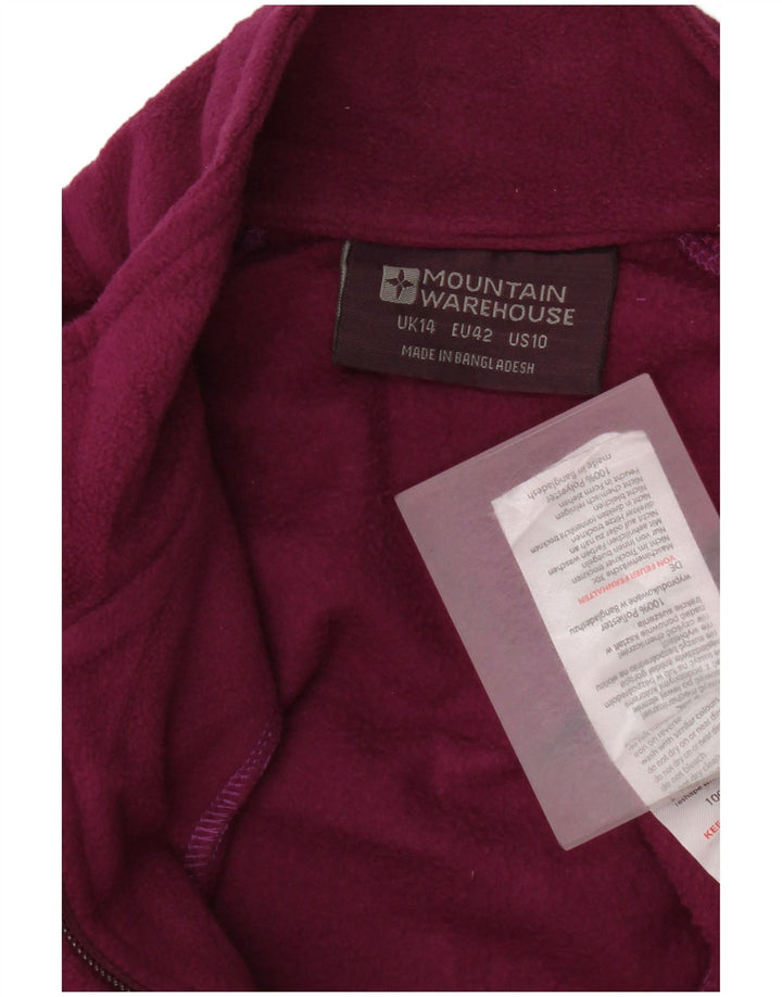 Женская флисовая куртка Mountain Warehouse UK 14, большой фиолетовый полиэстер