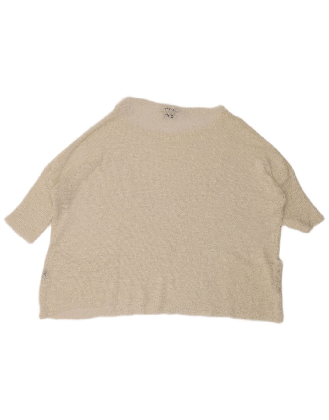 Женский прозрачный джемпер с вырезом «лодочка» Zara UK 14, средний, белый цвет