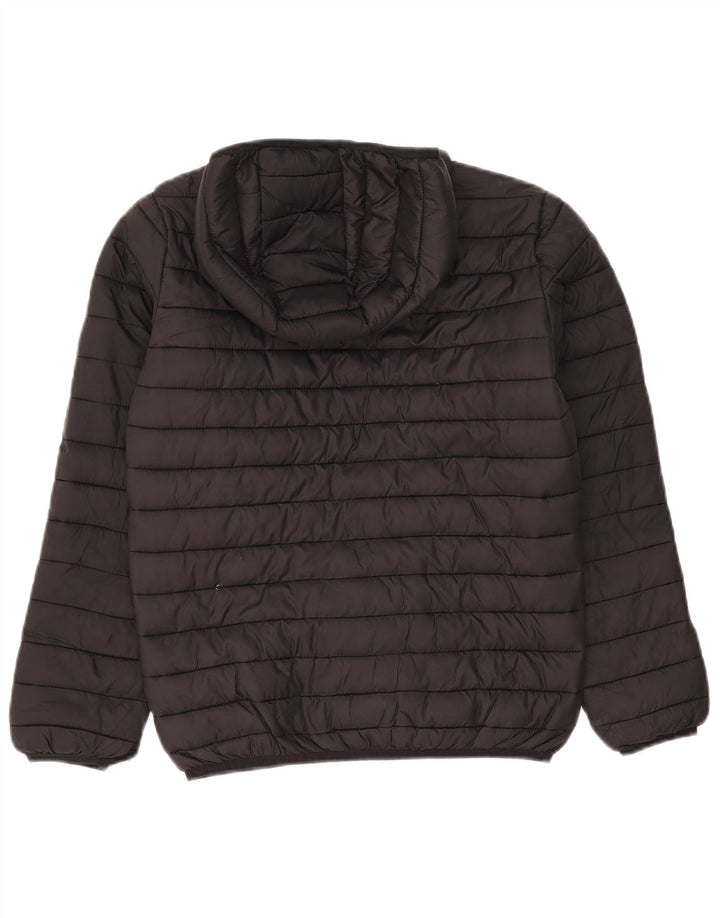 GUESS Boys Hooded Padded Jacket 11-12 Years Black Polyester