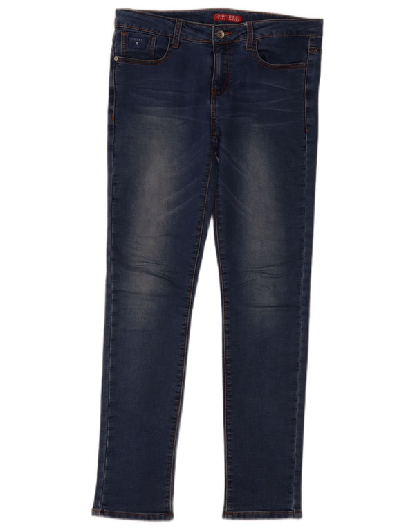 Женские узкие джинсы Guess UK 12, средние W30 L28, синие, хлопок