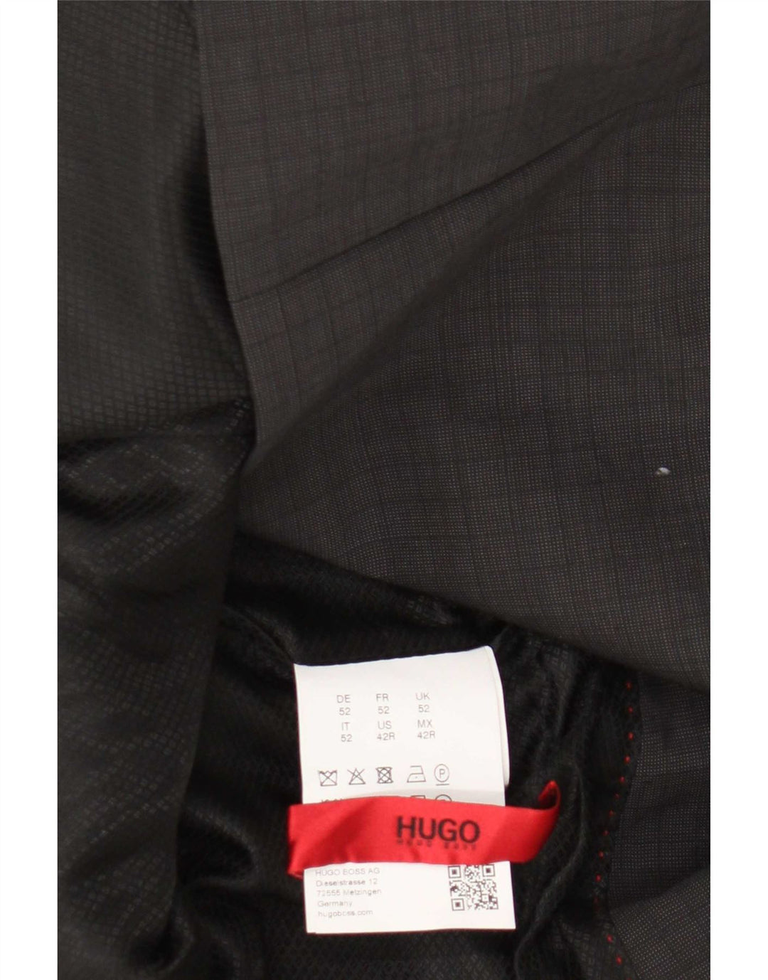Мужской пиджак Hugo Boss на 2 пуговицах EU 52 XL Серый из натуральной шерсти