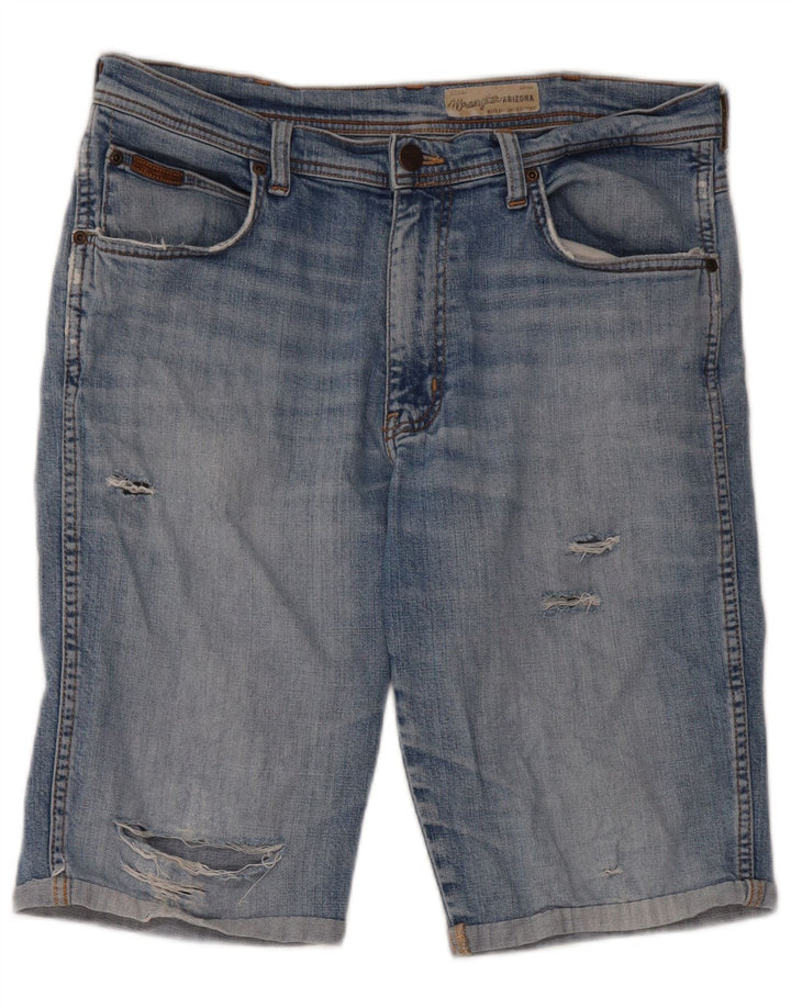 Мужские джинсовые шорты Wrangler W34, большие синие, хлопок