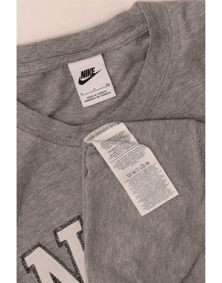 Мужская футболка с графическим рисунком Nike, хлопковая футболка серого цвета в мелкую полоску