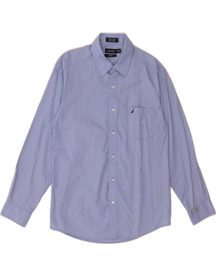 NAUTICA Boys Poplin Shirt 15-16 Years Blue Cotton Vintage Nautica and Second-Hand Nautica from Messina Hembry 