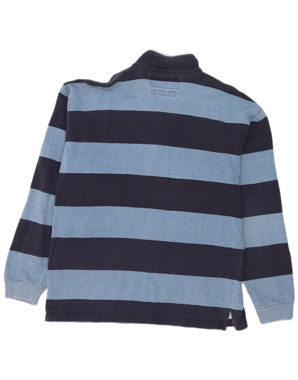 Мужской свитшот с воротником на молнии Invicta, хлопковый джемпер XL в синюю полоску