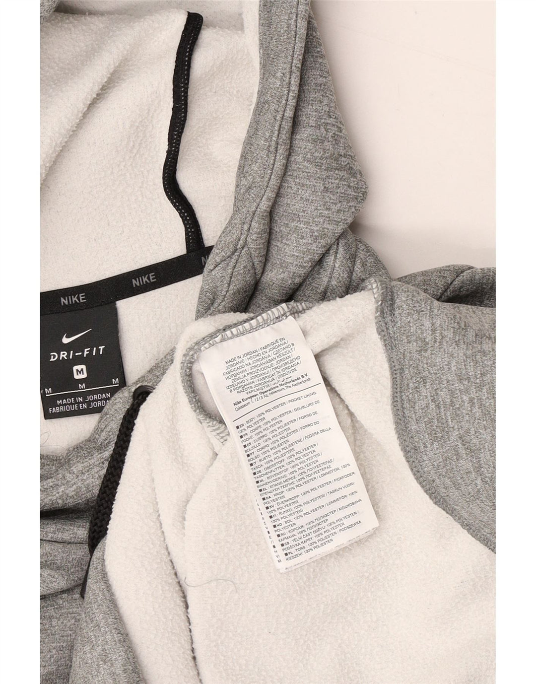 Мужской джемпер с капюшоном NIKE Dri Fit, средний серый полиэстер с крапинками
