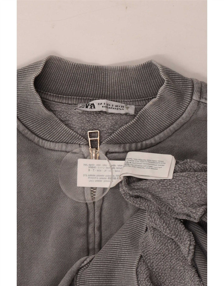 Женский спортивный костюм оверсайз Zara UK 10, маленький серый хлопок