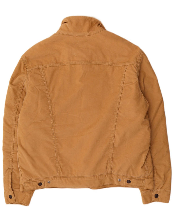 Мужская вельветовая куртка Levi's Sherpa UK 40, большой размер, бежевый хлопок