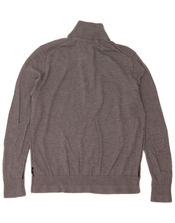 Мужской джемпер с воротником на молнии TED BAKER, размер 6, 2XL, серая шерсть