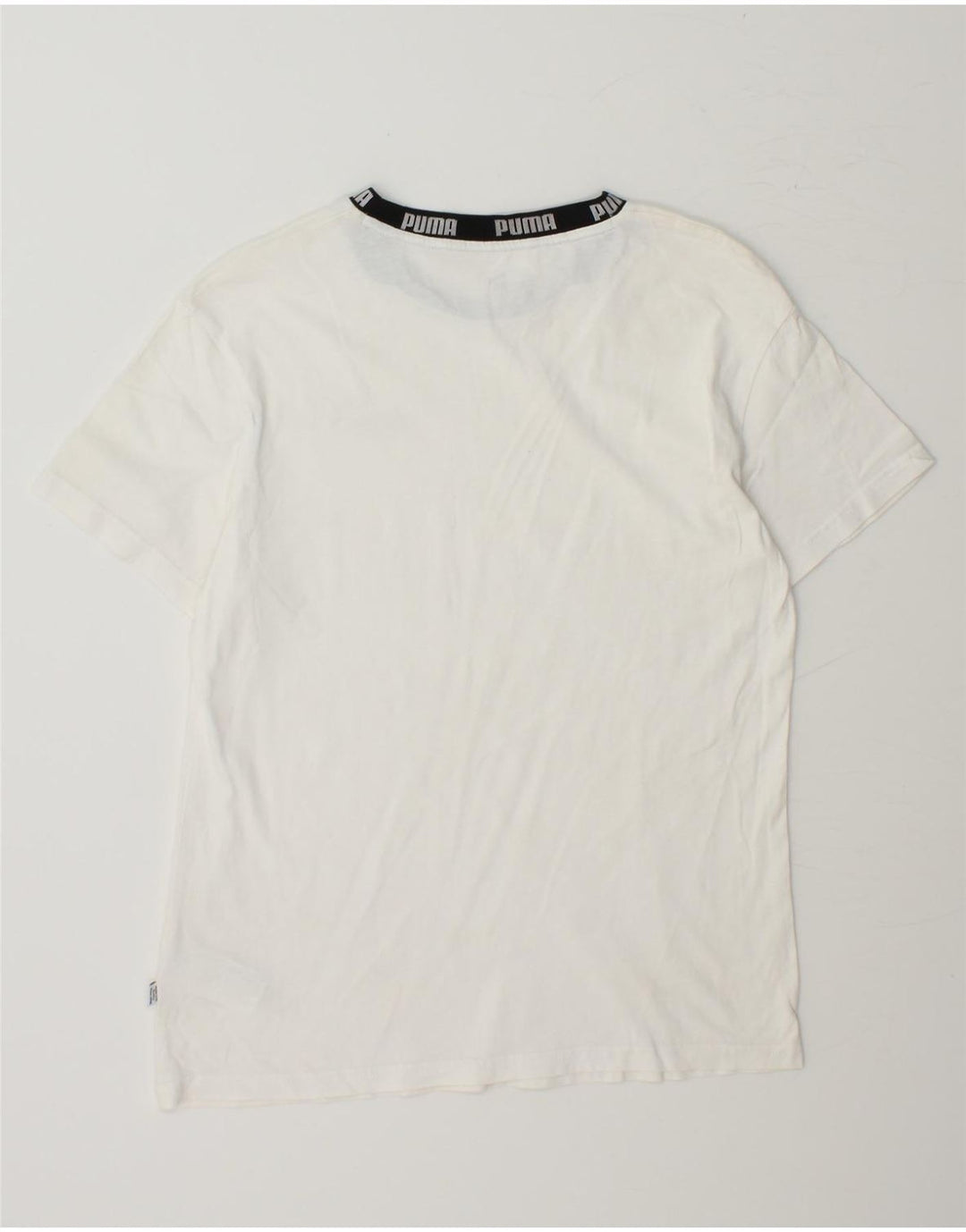 PUMA Mens Graphic T-Shirt Top Small White Cotton Vintage Puma and Second-Hand Puma from Messina Hembry 