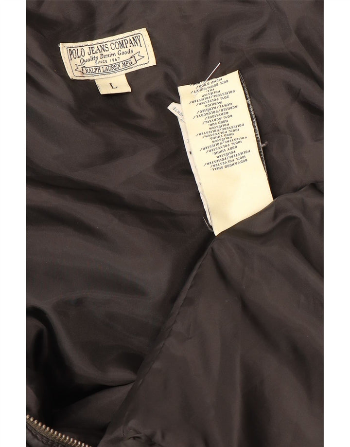 Женская стеганая куртка RALPH LAUREN UK 14, большая черная, полиэстер