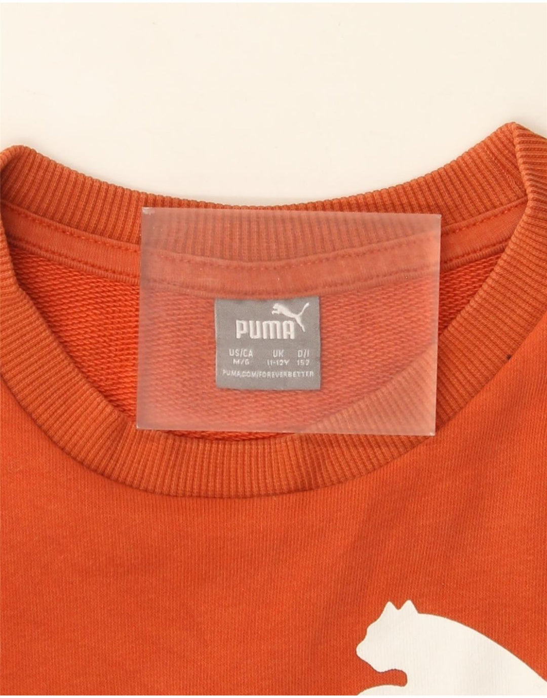 Джемпер с рисунком Puma для мальчиков 11-12 лет оранжевый
