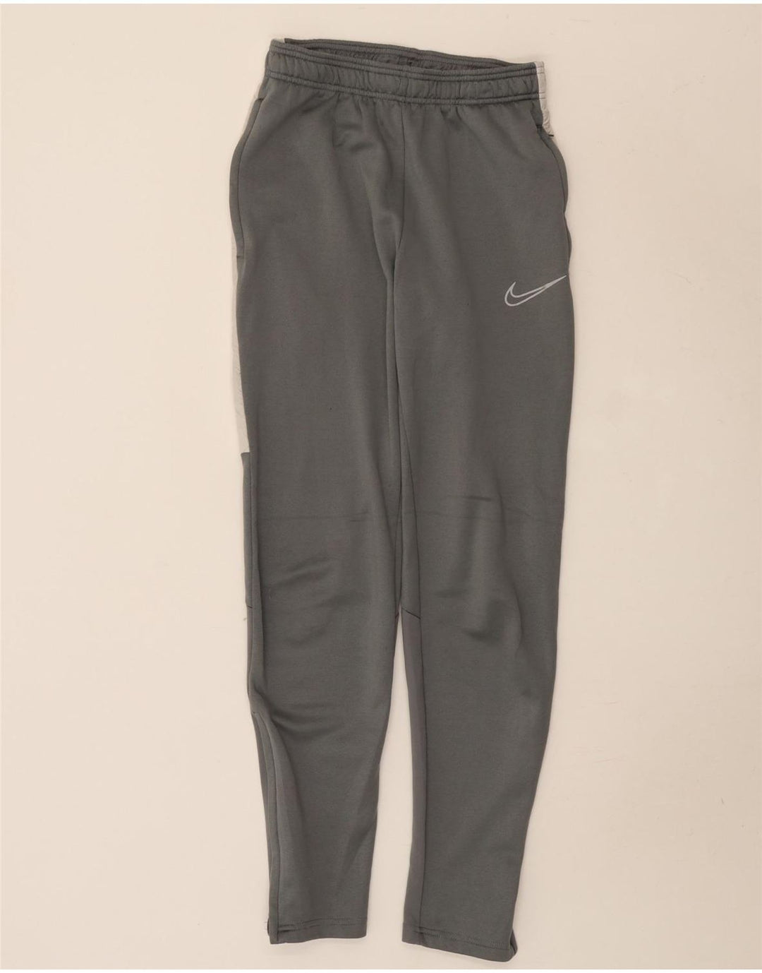 Мужские спортивные брюки Nike Dri Fit XS, серые, полиэстер с цветными блоками