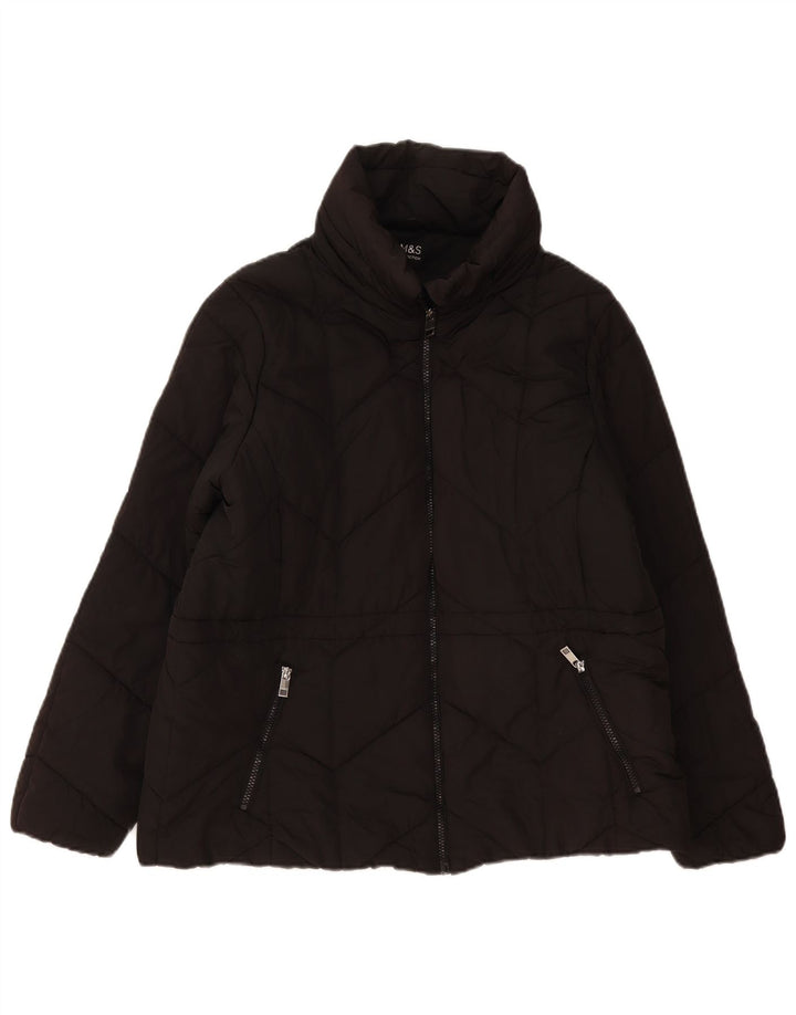 Женская стеганая куртка Marks & Spencer UK 18 XL, черный полиэстер