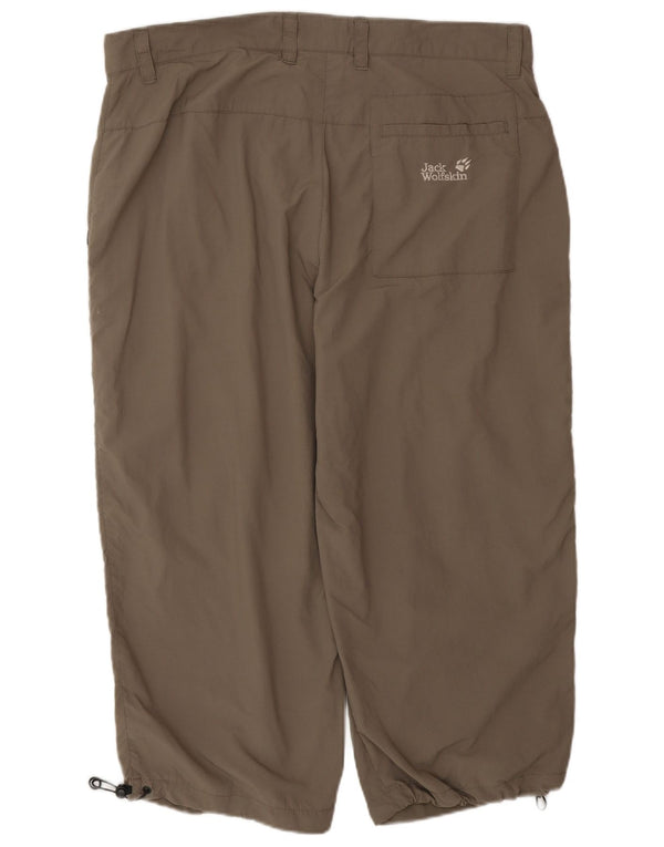 JACK WOLFSKIN Mens Cargo Capri Trousers W35 L22 Grey Polyamide