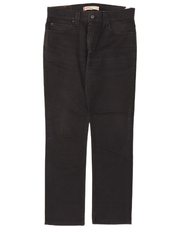 Мужские джинсы LEVI'S 511 Slim W36 L34, черный хлопок