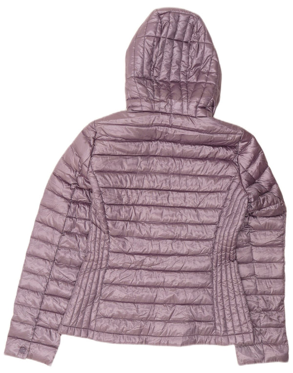 Женская стеганая куртка с капюшоном Calvin Klein UK 10, маленький фиолетовый полиэстер