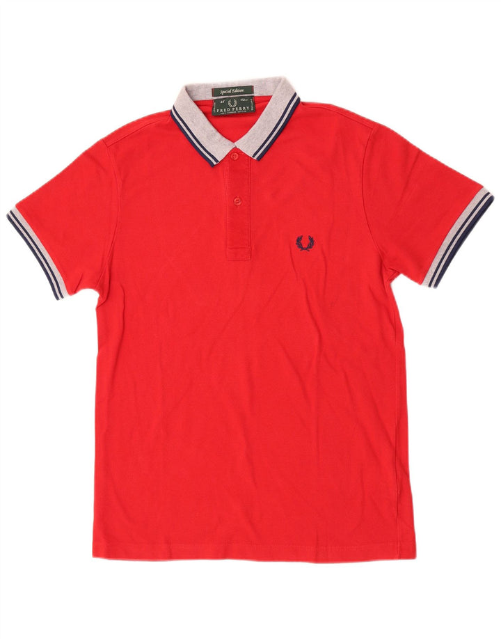 Мужская рубашка-поло для регби Fred Perry, хлопковая, среднего красного цвета