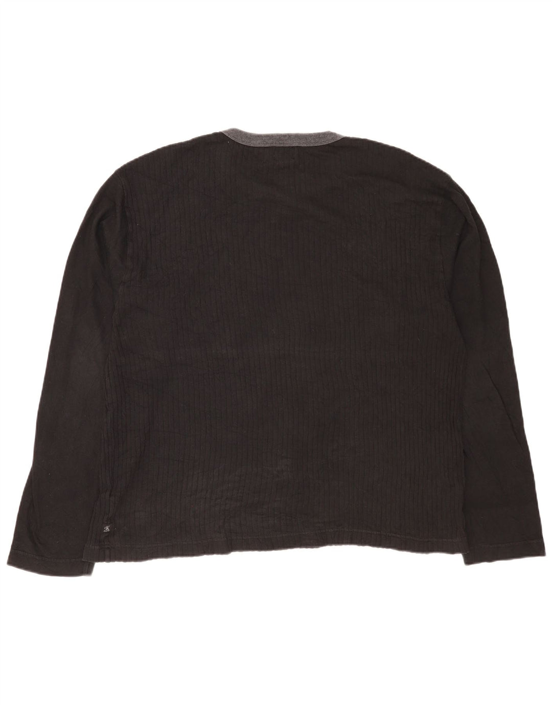 Calvin Klein Jeans Мужской топ с длинным рукавом 2XL, черный хлопок