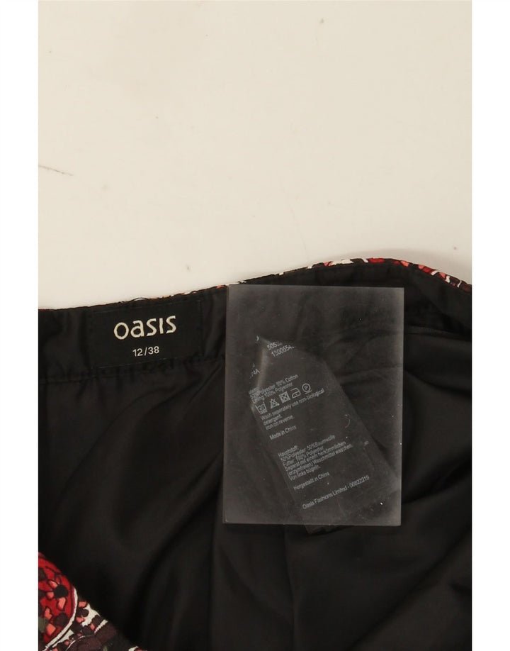 Женская мини-юбка Oasis UK 12, средний W28, разноцветный полиэстер с пейсли