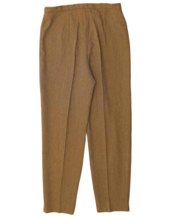 ВИНТАЖНЫЕ женские повседневные зауженные брюки с высокой талией W28 L29, бежевые в тонкую полоску