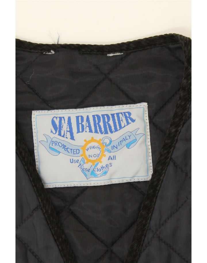 SEA BARRIER Mens Quilted Gilet UK 38 Medium Navy Blue Vintage Sea Barrier and Second-Hand Sea Barrier from Messina Hembry 