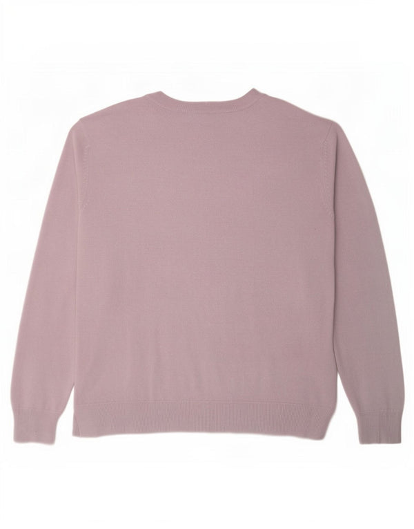 Женский джемпер с вырезом «лодочка» Marks & Spencer, Великобритания, 18 XL, фиолетовый акрил