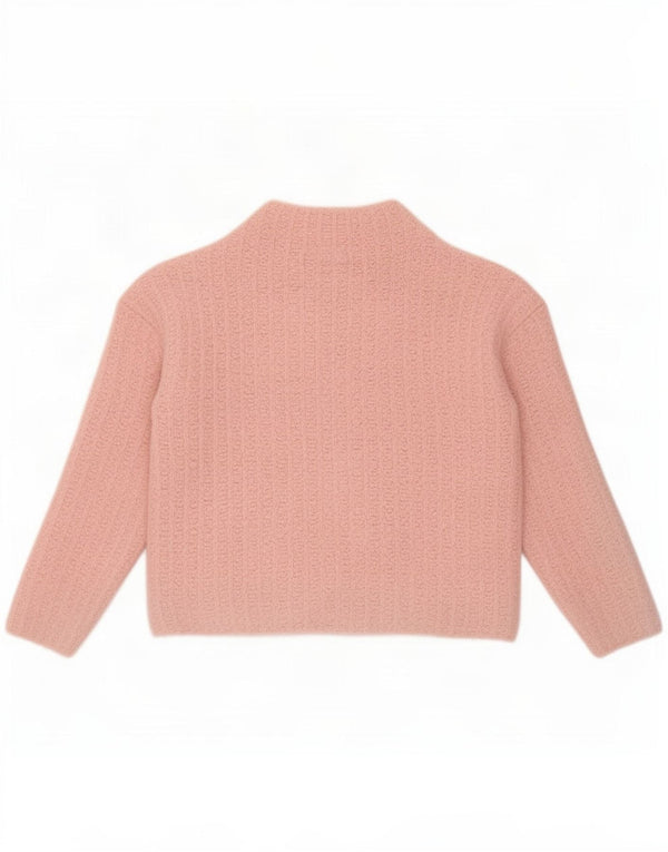 Женский укороченный джемпер с высоким воротником Massimo Dutti UK 6 XS, розовый полиамид