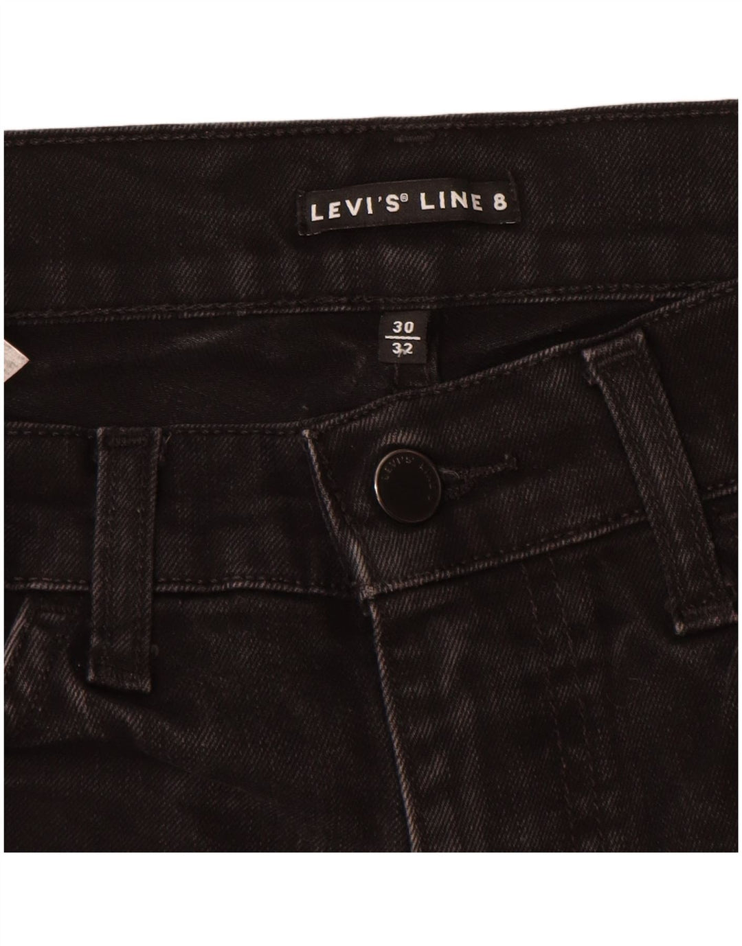 Джинсы Levi's Line 8 Slim W30 L32, черный хлопок