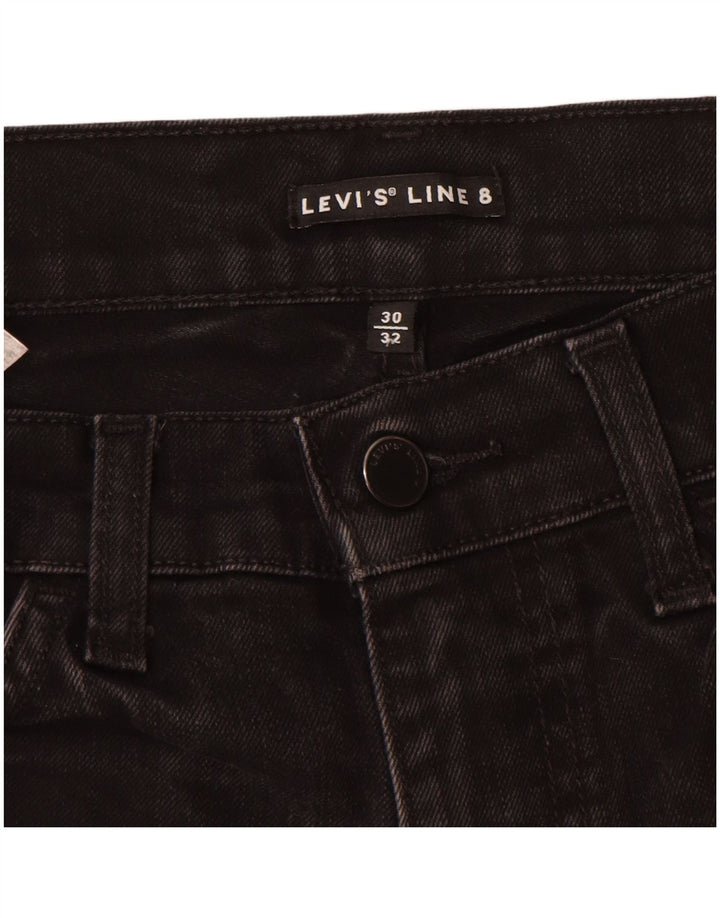 Джинсы Levi's Line 8 Slim W30 L32, черный хлопок
