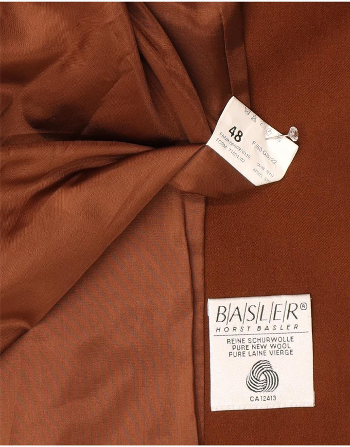 Женский пиджак Basler на 2 пуговицах EU 48 2XL Коричневый хлопок