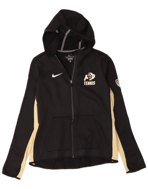 Женский свитер с капюшоном на молнии Nike Colorado UK 14, средний черный, цветной блок