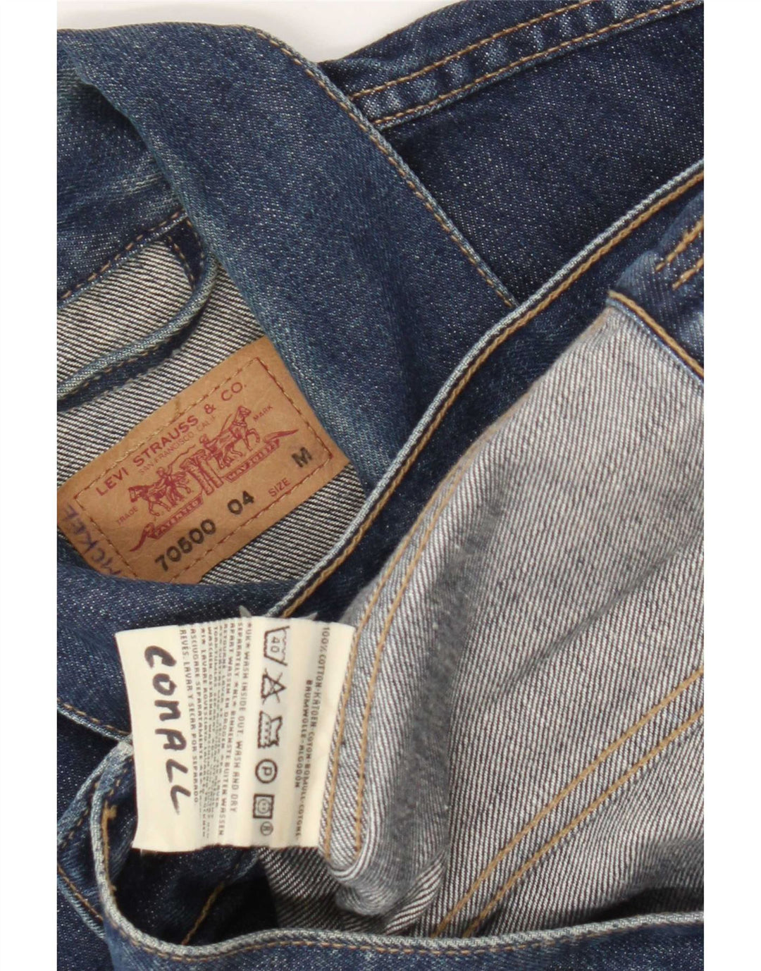 Мужская джинсовая куртка Levi's UK 38, средний темно-синий, хлопок