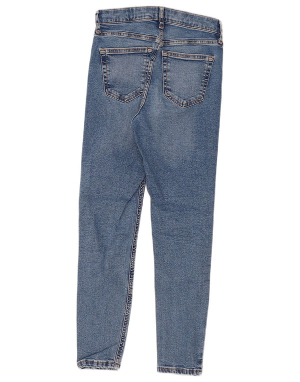 Женские джинсы скинни Topshop UK 8, маленькие W26 L25, синие, хлопок