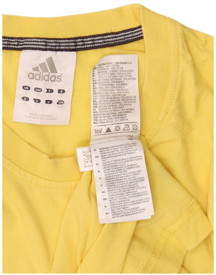 Adidas Мужская футболка с рисунком Верх среднего желтого цвета из хлопка