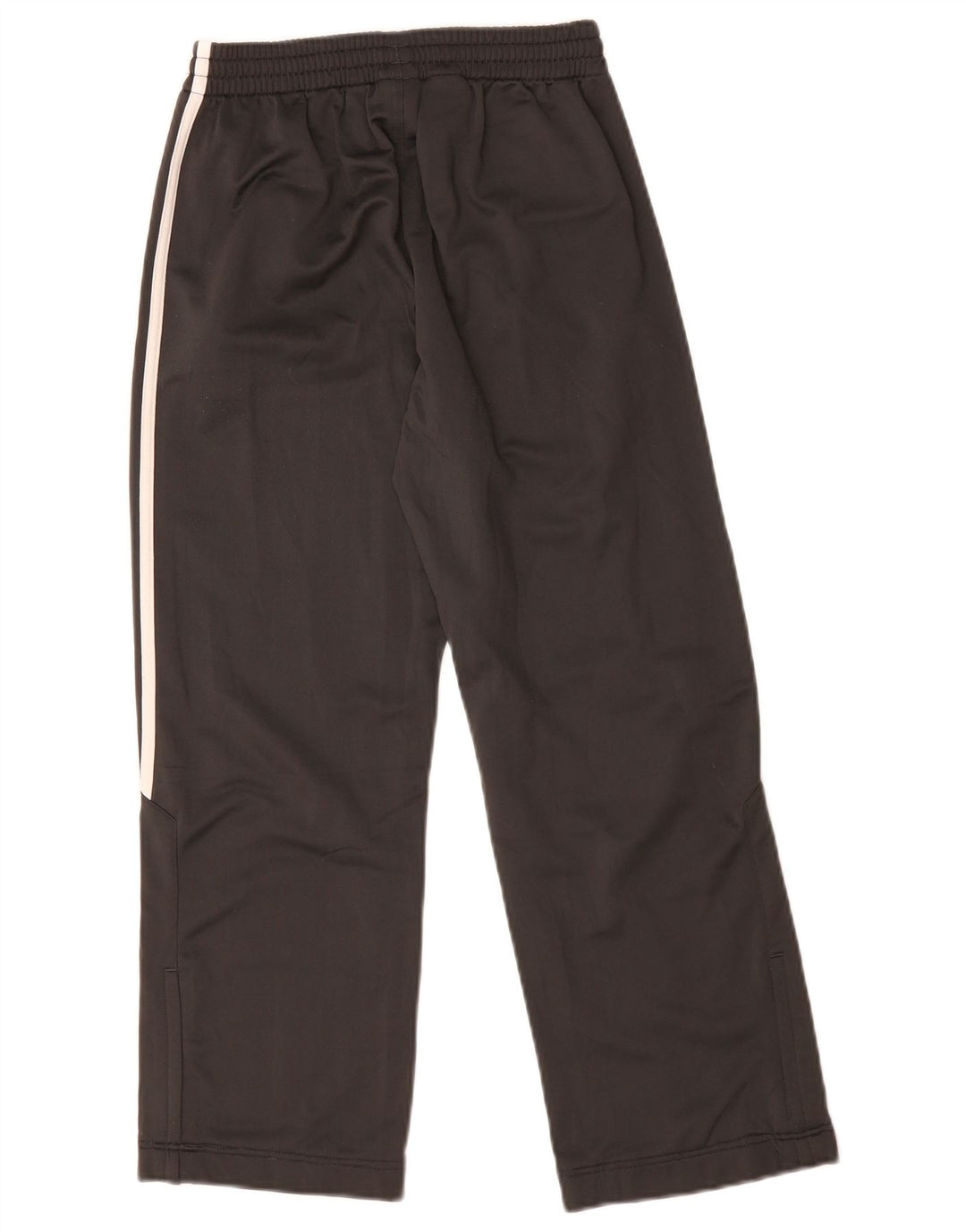 ADIDAS Boys Tracksuit Trousers 13-14 Years Black Polyester