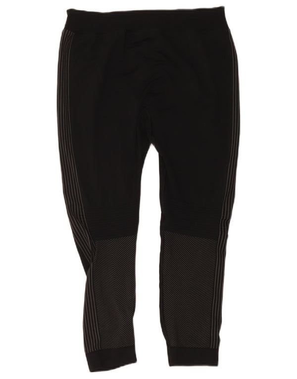 Женские спортивные брюки-капри Nike Dri Fit, брюки для бега, Великобритания 14, средний черный