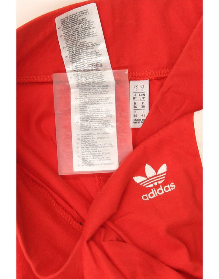 Женские леггинсы Adidas UK 10, маленькие красные хлопковые