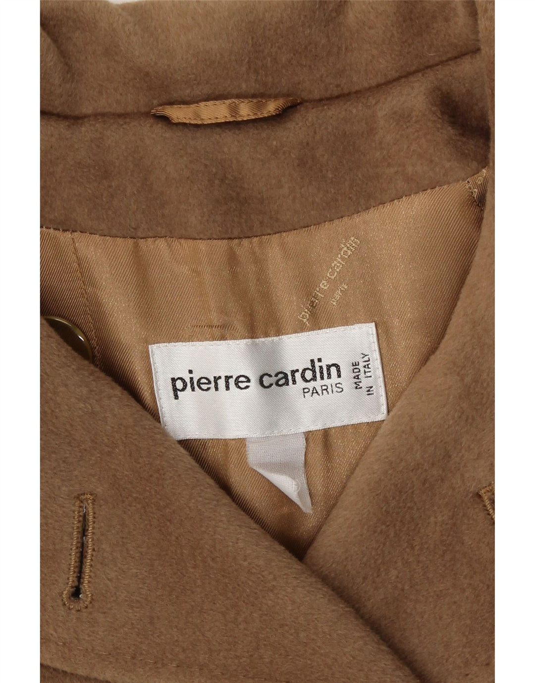 Женское двубортное пальто Pierre Cardin UK 14, большое коричневое