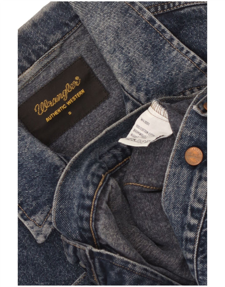 Мужская джинсовая куртка Wrangler UK 36, маленькая синяя, хлопок