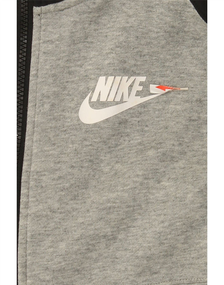 Мужской спортивный костюм Nike, маленькая серая хлопковая куртка с цветными блоками
