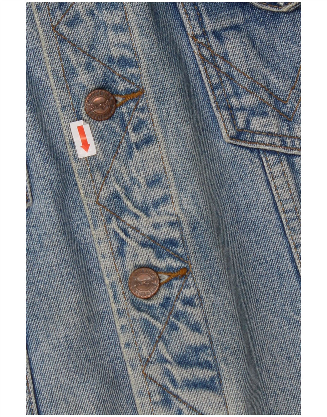 Мужской джинсовый жилет свободного покроя WRANGLER UK 36, маленький синий хлопок