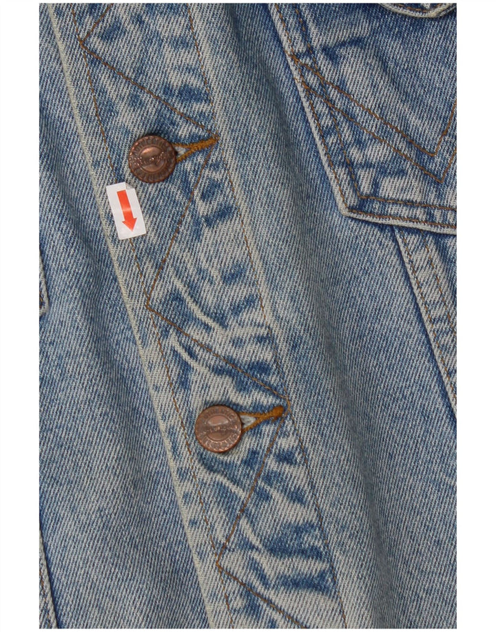 Мужской джинсовый жилет свободного покроя WRANGLER UK 36, маленький синий хлопок