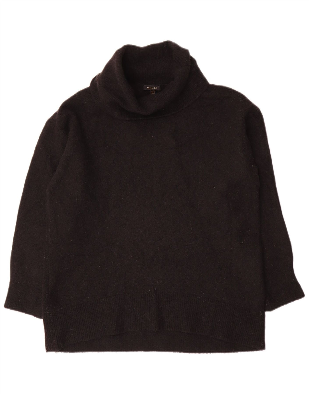 Женский свободный джемпер с высоким воротником Massimo Dutti UK 10, маленький черный