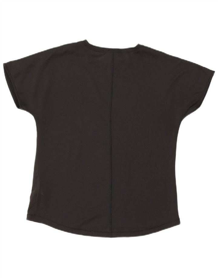PUMA Womens Graphic T-Shirt Top UK 12 Medium Black Polyester