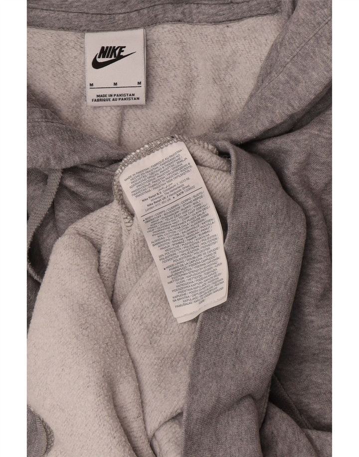 Мужской джемпер с капюшоном с графическим рисунком Nike, хлопковый джемпер среднего серого цвета с крапинками