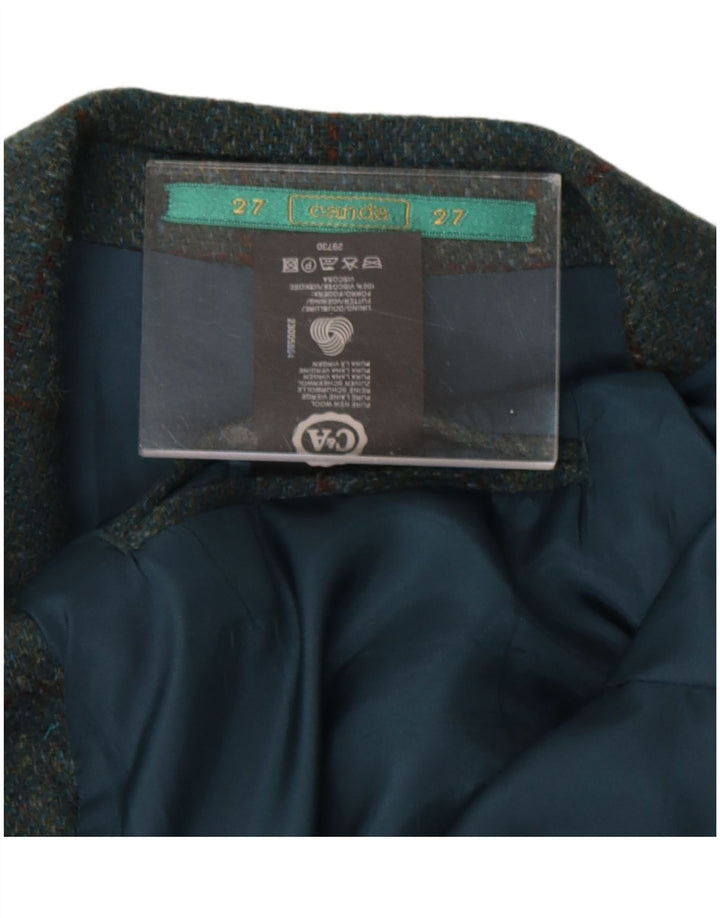 Мужской пиджак Canda на 2 пуговицах, Великобритания 40, большой синий плед, новая шерсть