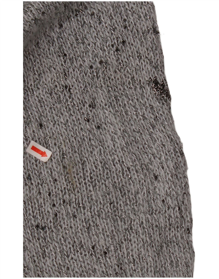 Женский джемпер KRIZIA MAGLIA с круглым вырезом, Великобритания, 18 XL, серая ангора с крапинками