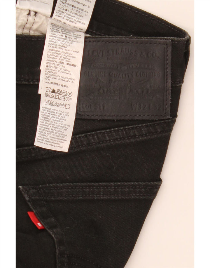 Мужские джинсы Levi's Slim 511 W32 L32, черный хлопок