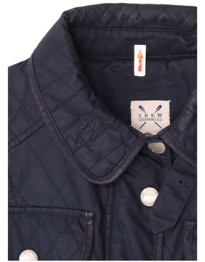 Crew Clothing Женская стеганая куртка стандартного кроя UK 10, маленькая темно-синяя